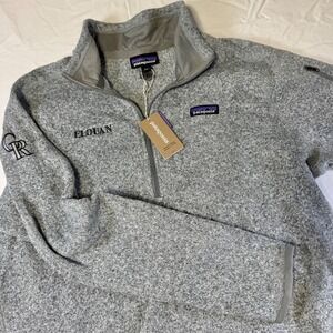 NWT Patagonia Women's Better Sweater 1/4 Zip Birch White XXL Fleece Pullover